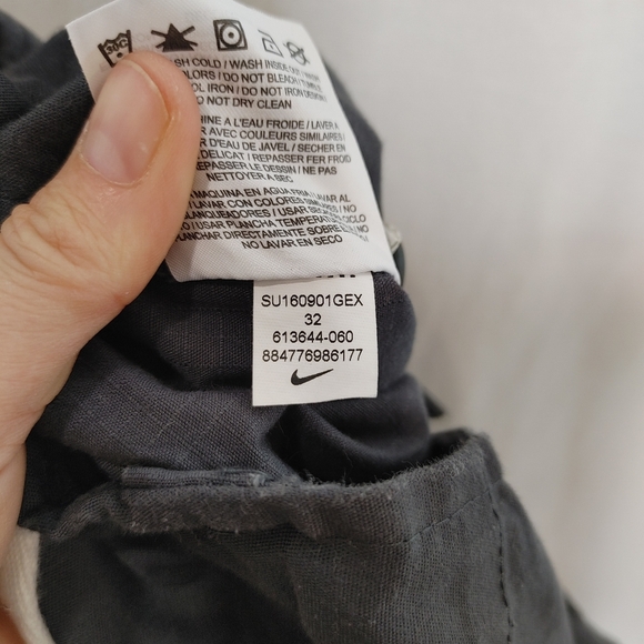 Nike‎ Sportswear Cargo Shorts Slate Gray Khaki Flat Fornt Pockets 32 613644-060 - Picture 8 of 8